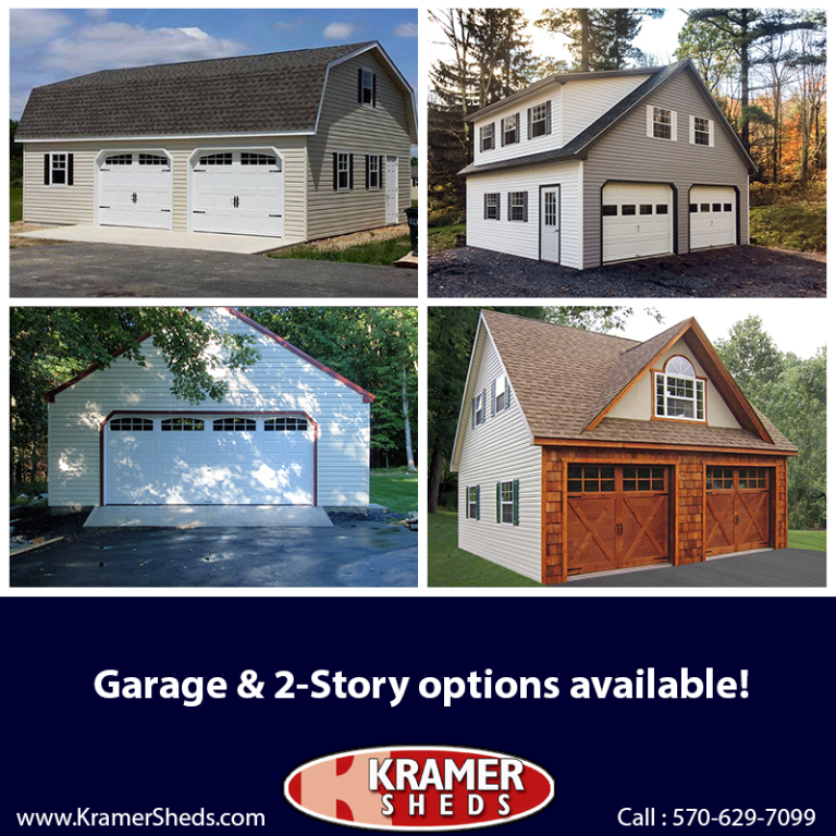 Garage and Two-story building options for your home!